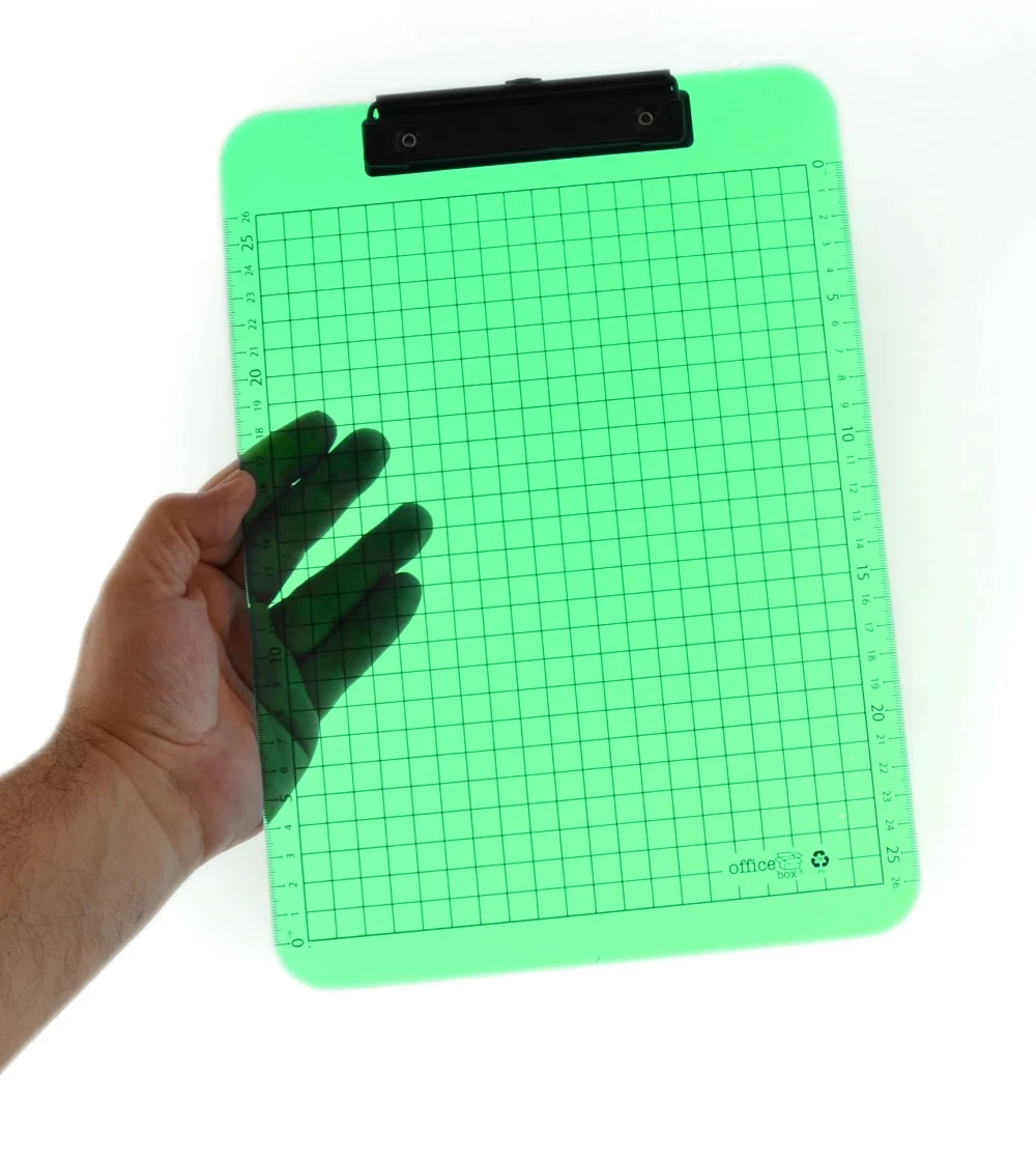 Clipboard standard Office box, A4, transparent PP, verde – imaginea 6