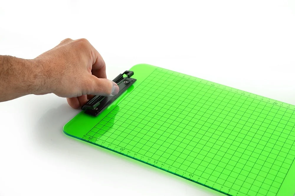Clipboard standard Office box, A4, transparent PP, verde – imaginea 7
