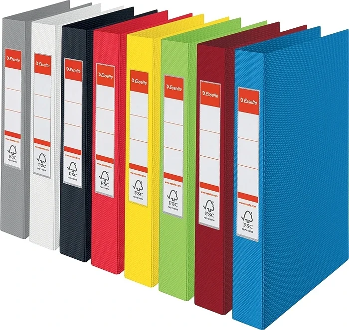 Caiet mecanic VIVIDA, PP/PP, partial reciclat, certificare FSC, A4, mecanism 2RR, inel 25 mm, Esselte