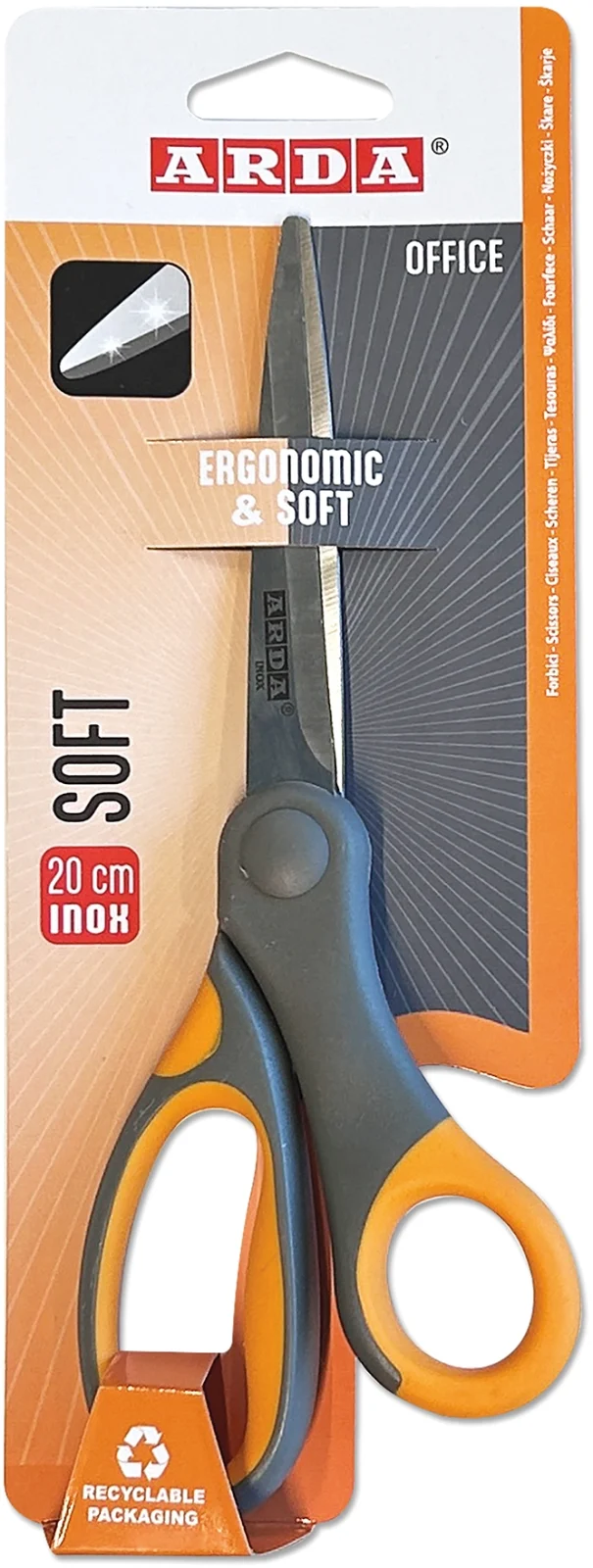 Foarfeca Soft 20 cm, blister, Arda – imaginea 2