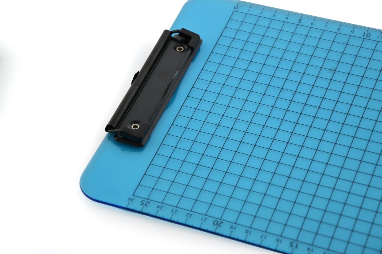 Clipboard standard Office box, A4, transparent PP, albastru – imaginea 4