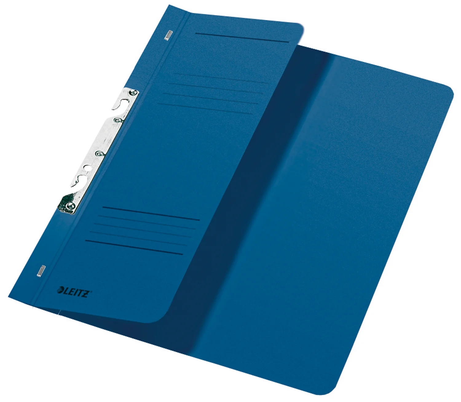 Dosar cu capse, 1/2, carton, 100% reciclat, certificare Blue Angel, A4, incopciat, 170 coli, Leitz – imaginea 2