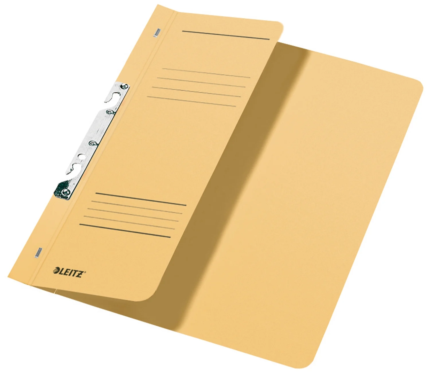 Dosar cu capse, 1/2, carton, 100% reciclat, certificare Blue Angel, A4, incopciat, 170 coli, Leitz – imaginea 3