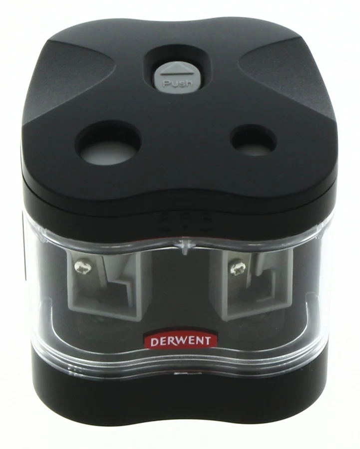 Ascutitoare electrica dubla, cu baterii, pentru birou, negru Derwent Professional – imaginea 4