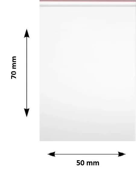 Pungi ziplock Clarina, 50 x 70 mm, 100/set