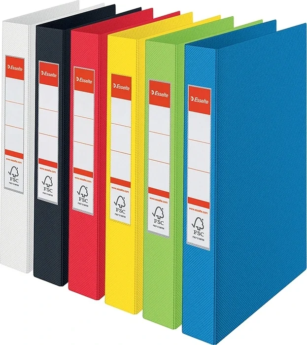 Caiet mecanic VIVIDA, PP/PP, partial reciclat, certificare FSC, A4, mecanism 4RR, inel 25 mm, Esselte