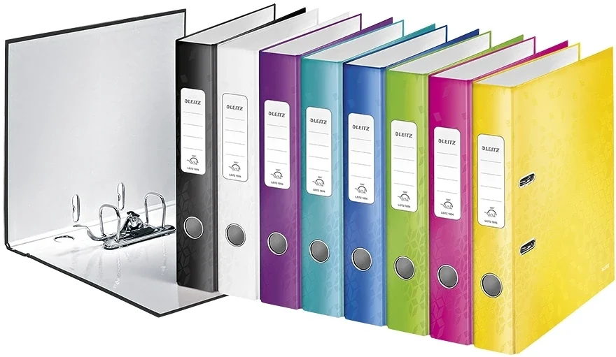 Biblioraft 180° WOW, carton laminat, partial reciclat, certificare FSC, A4, 52 mm, Leitz