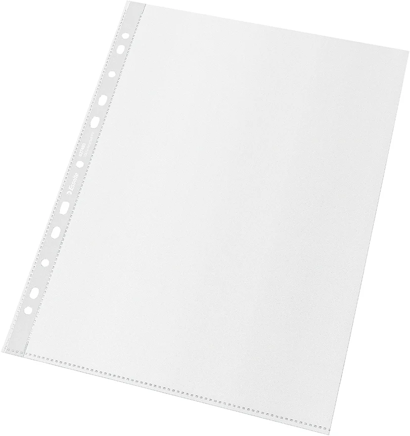 Folie de protectie Recycled, PP reciclat, A4, 70 mic, 100 buc/cutie, standard Esselte – imaginea 4