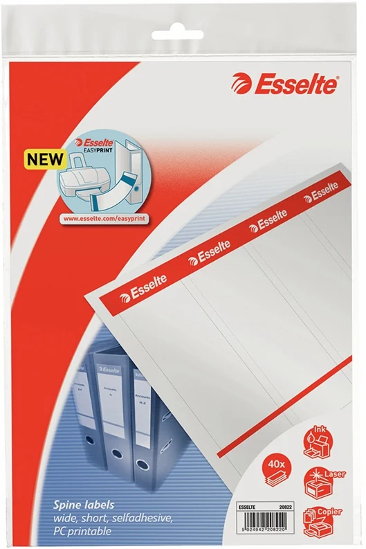 Etichete printabile autoadezive 75 mm, 40 etichete/set Esselte – imaginea 3