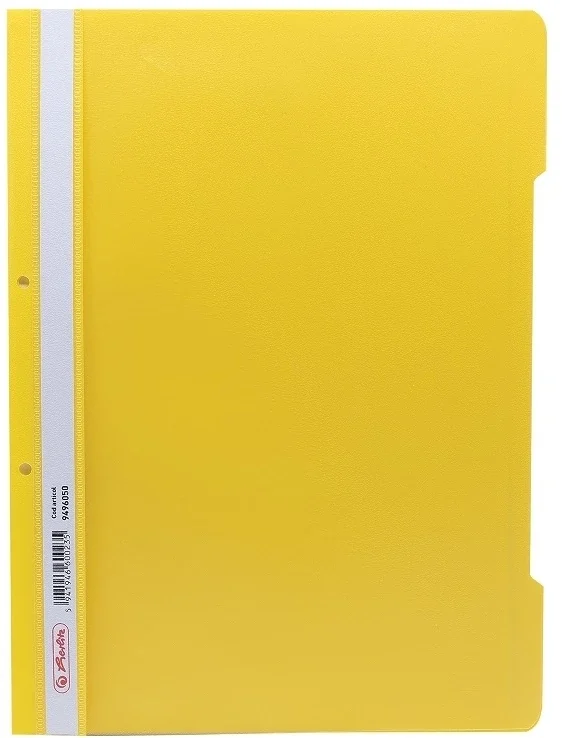 Dosar sina A4 PP, perforat galben, Herlitz