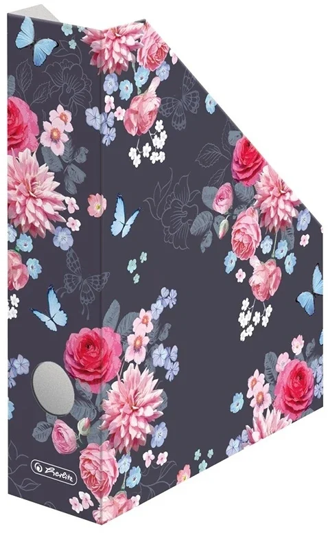 Suport dosare A4, carton, Herlitz, Ladylike Flowers