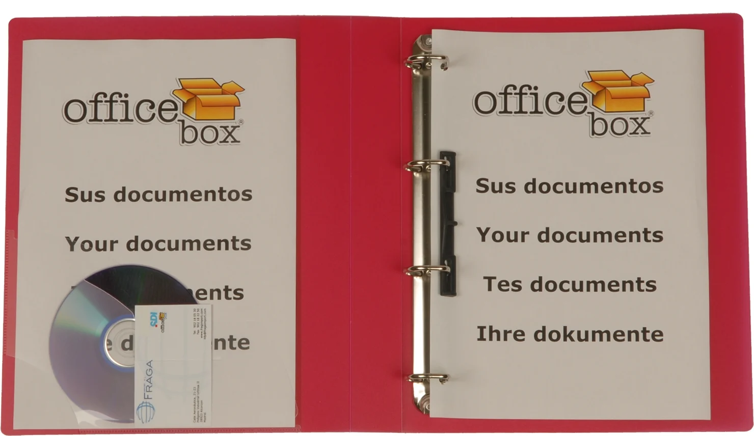 Caiet mecanic 4 inele Office box, 25mm, coperta moale, A4+ culori asortate – imaginea 4
