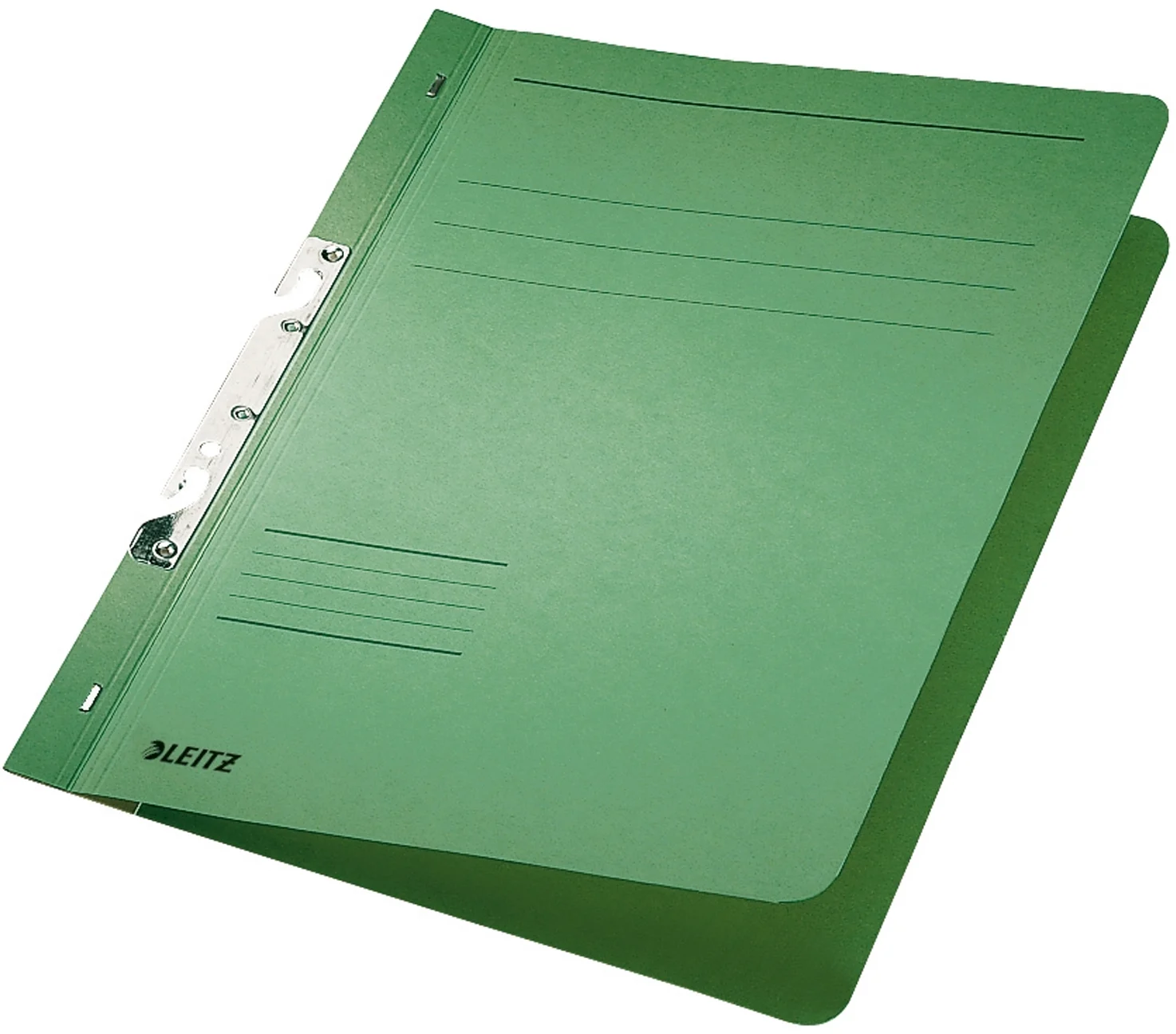 Dosar carton color, pentru incopciat, coperta 1/1, certificare Bue Angel, verde, 50 buc/set Leitz – imaginea 2