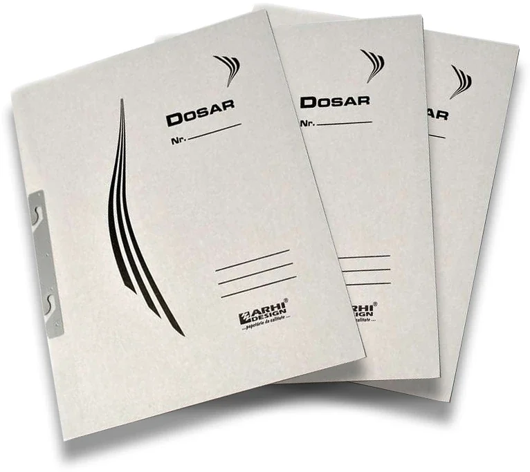 Dosar carton alb, pentru incopciat, coperta 1/1, 50 buc/set Arhi