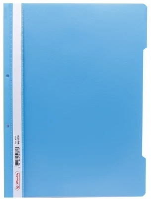 Dosar sina A4 PP, perforat azuriu, Herlitz