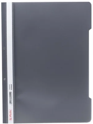 Dosar sina A4 PP, perforat gri inchis, Herlitz