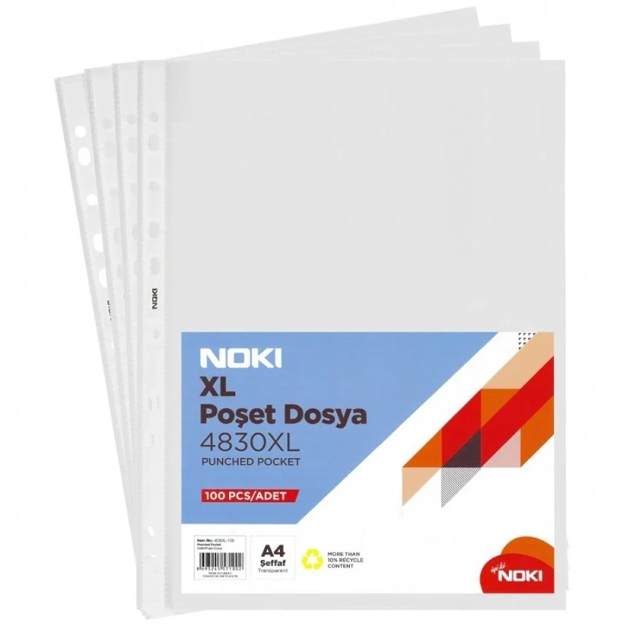 Folii de protectie documente Noki XL, A4, 100 buc/set, 50 mic