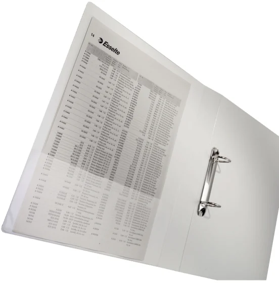Caiet mecanic Panorama, PP/PP, partial reciclat, certificare FSC, A4 MAXI, mecanism 2DR, inel 25 mm, alb, Leitz – imaginea 3