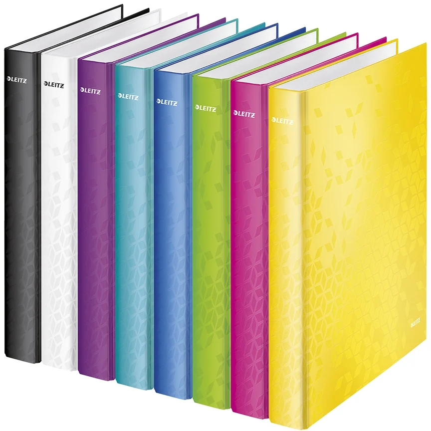 Caiet mecanic WOW, carton laminat, partial reciclat, certificare FSC, A4, mecanism 2DR, inel 25 mm, Leitz – imaginea 11
