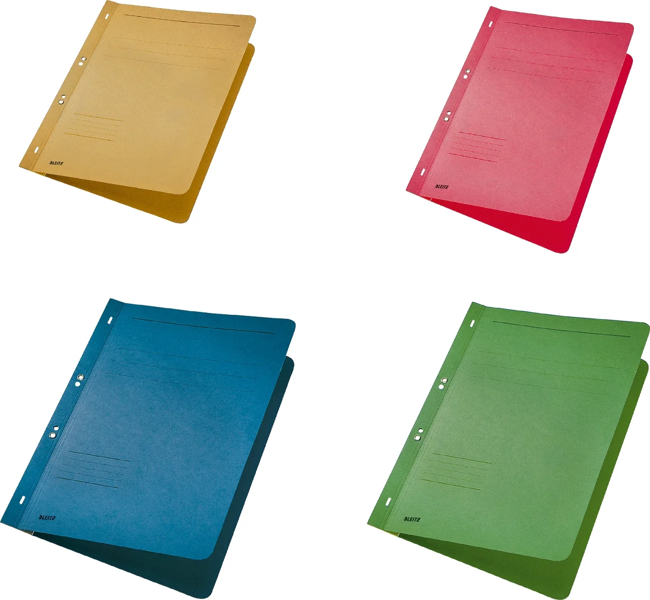 Dosar carton color, cu capse, coperta 1/1, 4 culori, 20 buc/set Leitz
